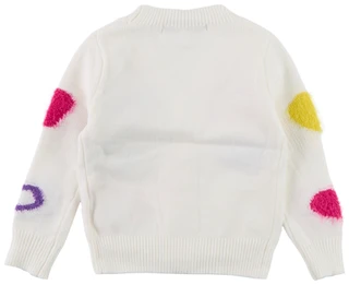Thumbnail 2: BADGLEY MISCHKA Toddler Girls Fuzzy Hearts Cardigan  