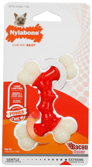 Thumbnail 1: Nylabone Bacon Flavored Power Dog Chew 