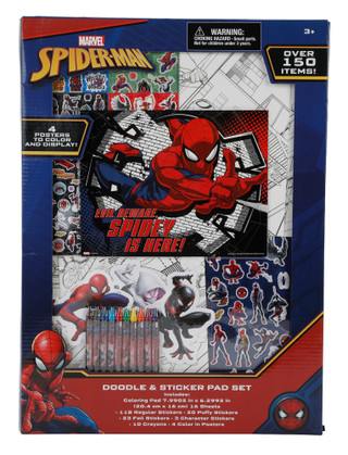 Thumbnail 1: Marvel Boys Spider-Man Color & Roll Stationery Set 