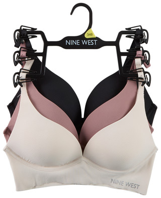 Thumbnail 1: NINE WEST 3 Pk Women's Ribbed Wire Free Bralettes  