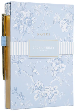 Thumbnail 1: Laura Ashley Blue Floral Heirloom Flip Pad & Pen 