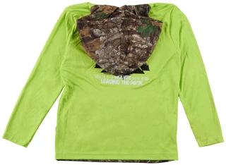Thumbnail 2: REAL TREE Boys Long Sleeve Hooded Camo Performance Shirt  