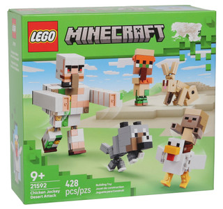 Thumbnail 1: LEGO 428 Pc Minecraft Chicken Jockey Desert Attack Lego Set 