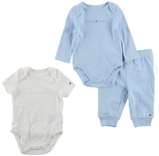 Thumbnail 1: Tommy Hilfiger 3 Pc Baby Long Sleeve Short and Pant Set  