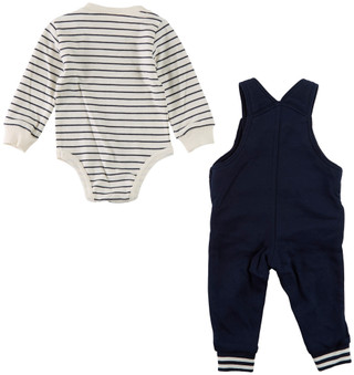 Thumbnail 2: Tommy Hilfiger 2 Pc Baby Boys Long Sleeve Overalls Set  