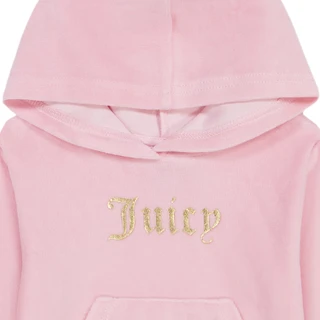 Thumbnail 4: Juicy Couture 2 Pc Baby Girls Long Sleeve Hooded Onesie w/ Cheetah Socks 