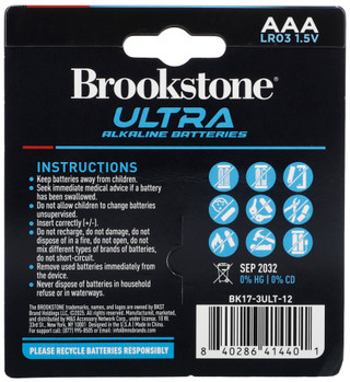 Thumbnail 2: Brookstone 12 Pk Ultra Alkaline Batteries  
