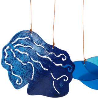 Thumbnail 2: SUNSET VISTA DESIGNS Bali Mermaid Glass Wind Chime  