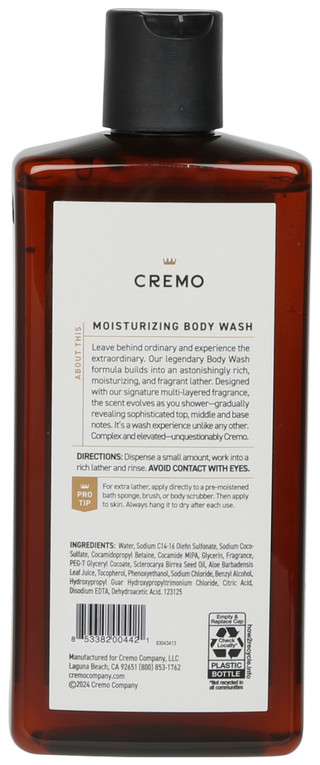 Thumbnail 2: CREMO 16 OZ Bourbon & Oak Body Wash  