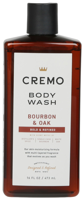 Thumbnail 1: CREMO 16 OZ Bourbon & Oak Body Wash  