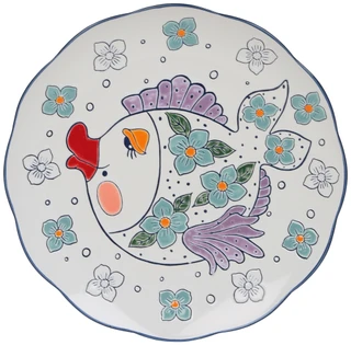 Thumbnail 1: BLUE SKY 10.5 In Kissy Fish Dinner Plate 