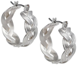 Thumbnail 1: Napier 21 MM Textured Small Click-It Hoop Earrings  