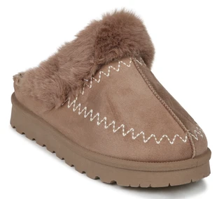 Thumbnail 1: Flexus Women's Embroidered Fur Collar Cozy Slippers  