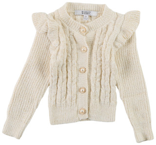Thumbnail 1: BADGLEY MISCHKA Toddler Girls Long Sleeve Chenille Pearl Sweater 
