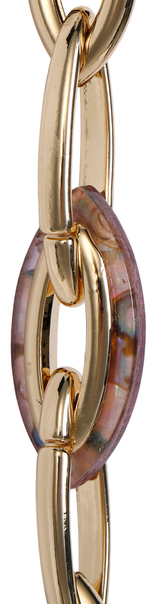 Thumbnail 2: Napier 16 In Abalone Link Vintage Rose Necklace  
