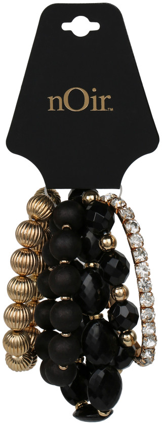 Thumbnail 1: Noir 5 Pk Beaded Bracelet Set  