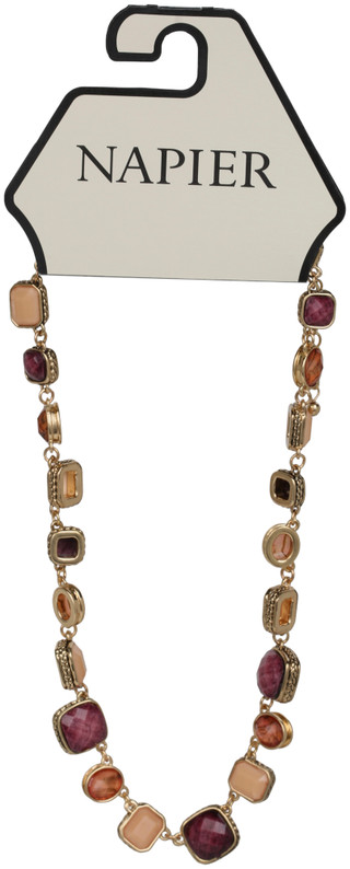 Thumbnail 1: Napier Mixed Gemstone Statement Necklace  