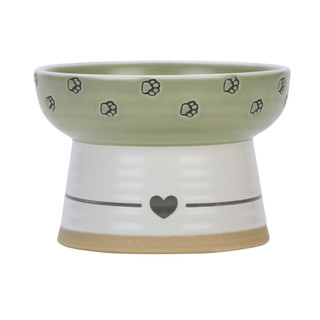 Thumbnail 2: BLUE SKY 4.4 In Round Pedestal Heart Ring Pet Bowl  
