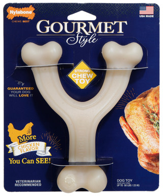 Thumbnail 1: Nylabone Gourmet Style Wishbone Dog Toy 