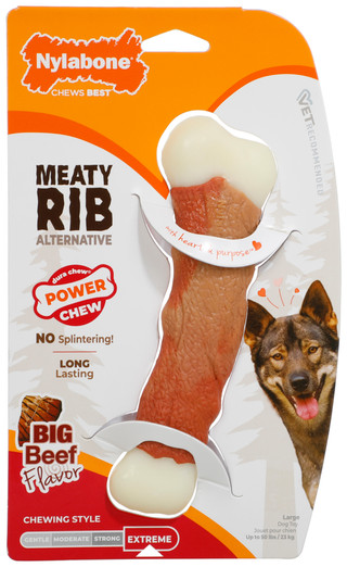 Thumbnail 1: Nylabone Beef Flavored Power Dog Chew 