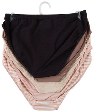 Thumbnail 2: Rene Rofe 5 Pk Women's Cotton Hi-Cut Panties  