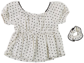 Thumbnail 2: Jessica Simpson 2 Pc Girls Short Sleeve Woven Top w/ Matching Scrunchie  