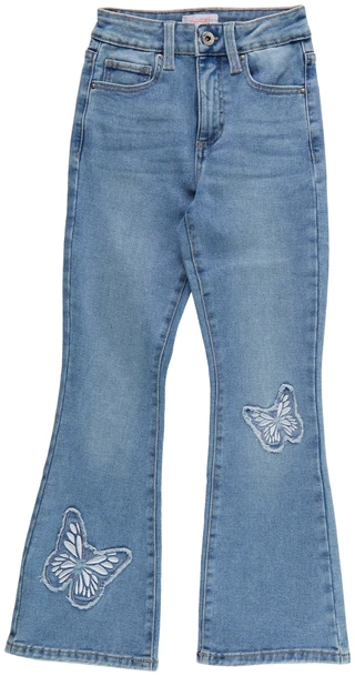 Thumbnail 1: YMI Girls Butterfly Patch Flare Jeans 