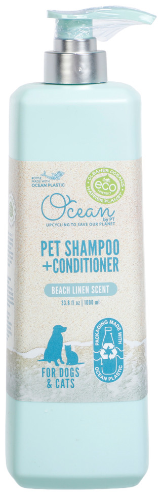 Thumbnail 1: Ocean Plastic  33.8 OZ Beach Linen Scented Pet Shampoo And Conditioner 