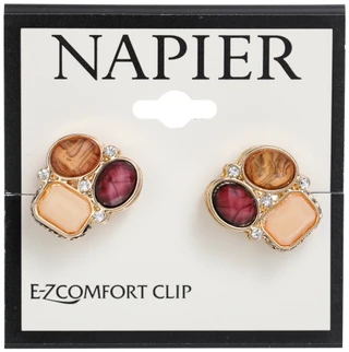 Thumbnail 2: Napier Cluster Button Clip Earrings  