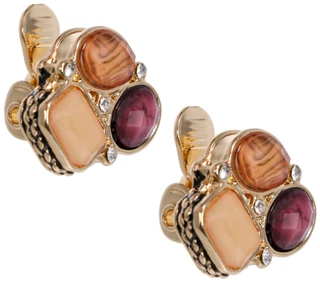 Thumbnail 1: Napier Cluster Button Clip Earrings  