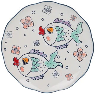Thumbnail 1: BLUE SKY 8 In Kissy Fish Salad Plate  