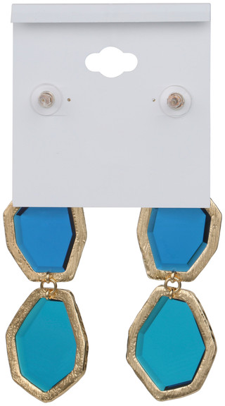 Thumbnail 2: Natasha Geometric Cystal Drop Earrings 