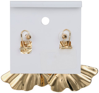 Thumbnail 2: Natasha Gold Tone Crystal Twist Statement Earrings 