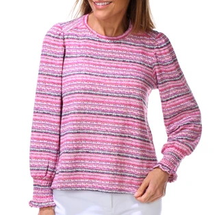 Thumbnail 1: ZAC AND RACHEL Women's Petite Long Sleeve Crew Neck Top  