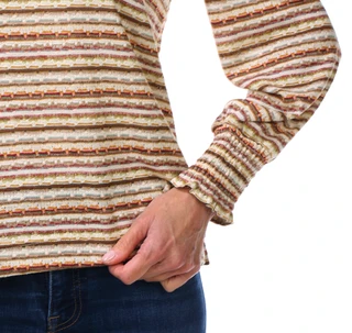 Thumbnail 2: ZAC AND RACHEL Women's Petite Long Sleeve Crew Neck Top  