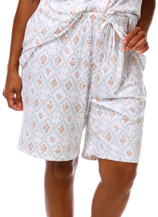 Thumbnail 2: Laura Ashley Plus 2 Pc Floral Print Pajama Shorts Set 