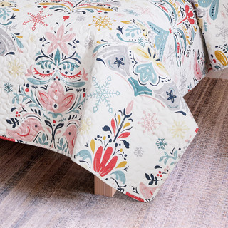 Thumbnail 1: AVANTI Avanti Folk Trees Reversible Quilt Set 