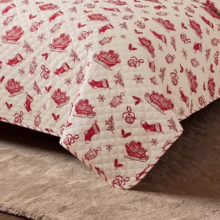 Thumbnail 3: AVANTI Avanti Vintage Toile Reversible Quilt Set 