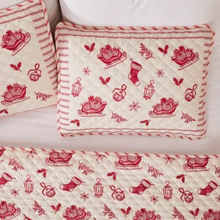 Thumbnail 5: AVANTI Avanti Vintage Toile Reversible Quilt Set 