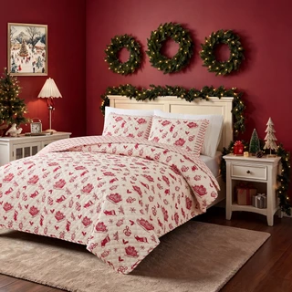 Thumbnail 1: AVANTI Avanti Vintage Toile Reversible Quilt Set 