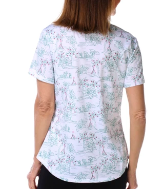 Thumbnail 3: REEL LEGENDS Women's Short Sleeve V-Neck Freeline Outdoor Top 