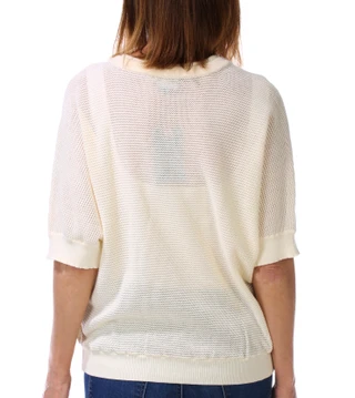 Thumbnail 4: Democracy Women's Palm Leaf Pointelle Knit Sweater 