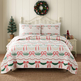 Thumbnail 1: AVANTI Avanti Linens Bows & Branches Reversible Quilt Set 