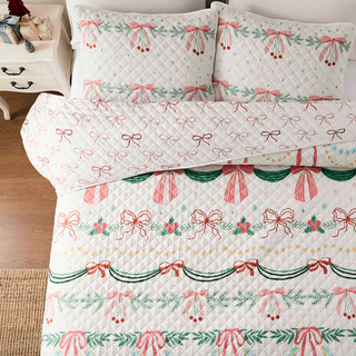 Thumbnail 3: AVANTI Avanti Linens Bows & Branches Reversible Quilt Set 