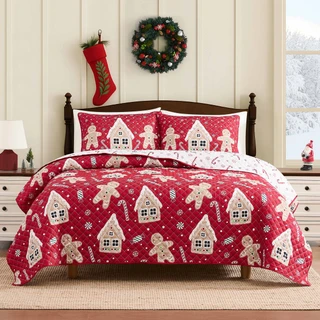 Thumbnail 1: AVANTI Avanti Linens Holiday Lane Reversible Quilt Set 