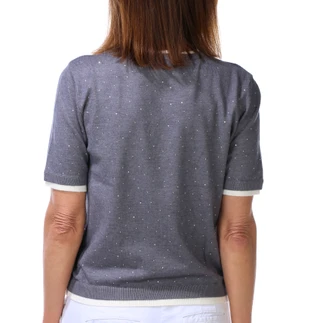 Thumbnail 3: Nanette Lepore Women's Short Sleeve Double Hem Embellished Top 
