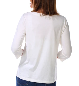 Thumbnail 3: Coral Bay Women's 3/4 Sleeve Scalloped V-Neck Top  