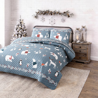 Thumbnail 1: AVANTI Avanti Arctic Friends Reversible Quilt Set 