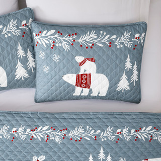 Thumbnail 9: AVANTI Avanti Arctic Friends Reversible Quilt Set 