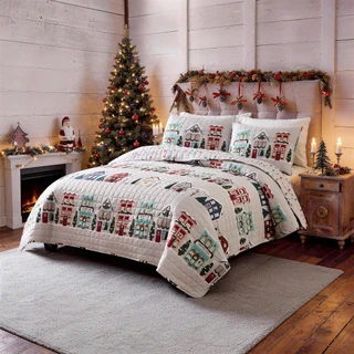 Thumbnail 1: AVANTI Avanti Winter Village Reversible Quilt Set 